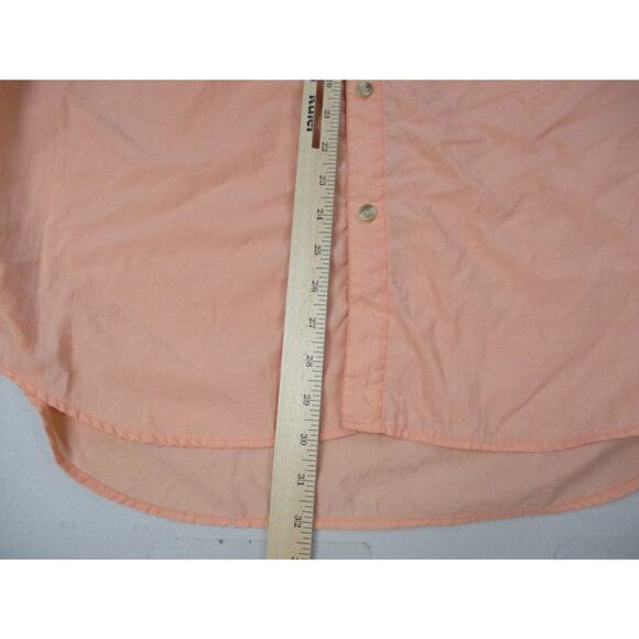 Columbia PFG Button Down Shirt Mens Large Peach Orange Vented Short Sleeve - Picture 10 of 16